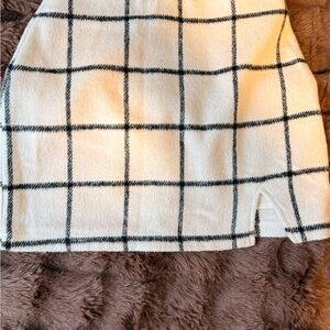 Altar'd State Black and White Checkered Pencil Skirt